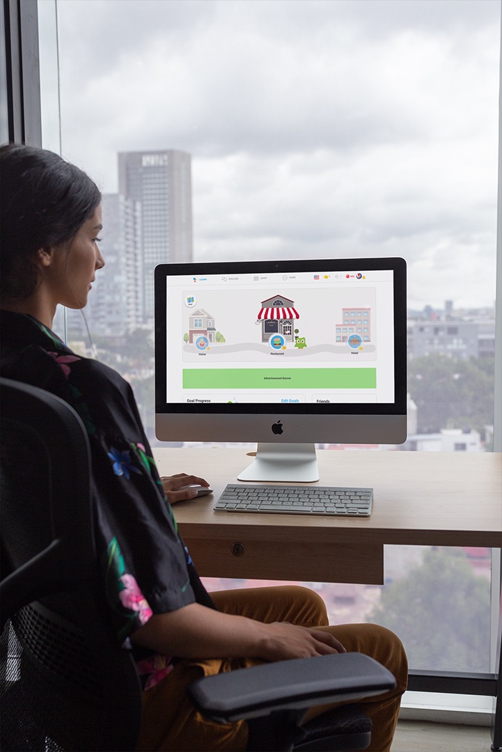 DuoVillage open on a desktop computer