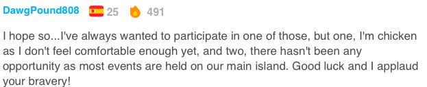 Duolingo forum post from a learner about the in-person events