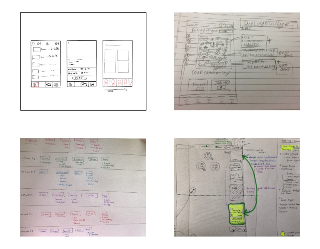 First round of sketches: lobbies, groups and adding friends